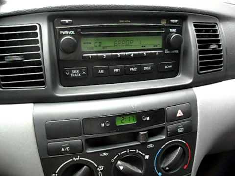 How to Remove 2005-2008 Toyota Corolla Radio